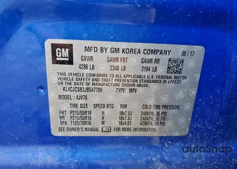 2018 Buick Encore Essence из США, поврежденный, VIN KL4CJCSB3JB547709